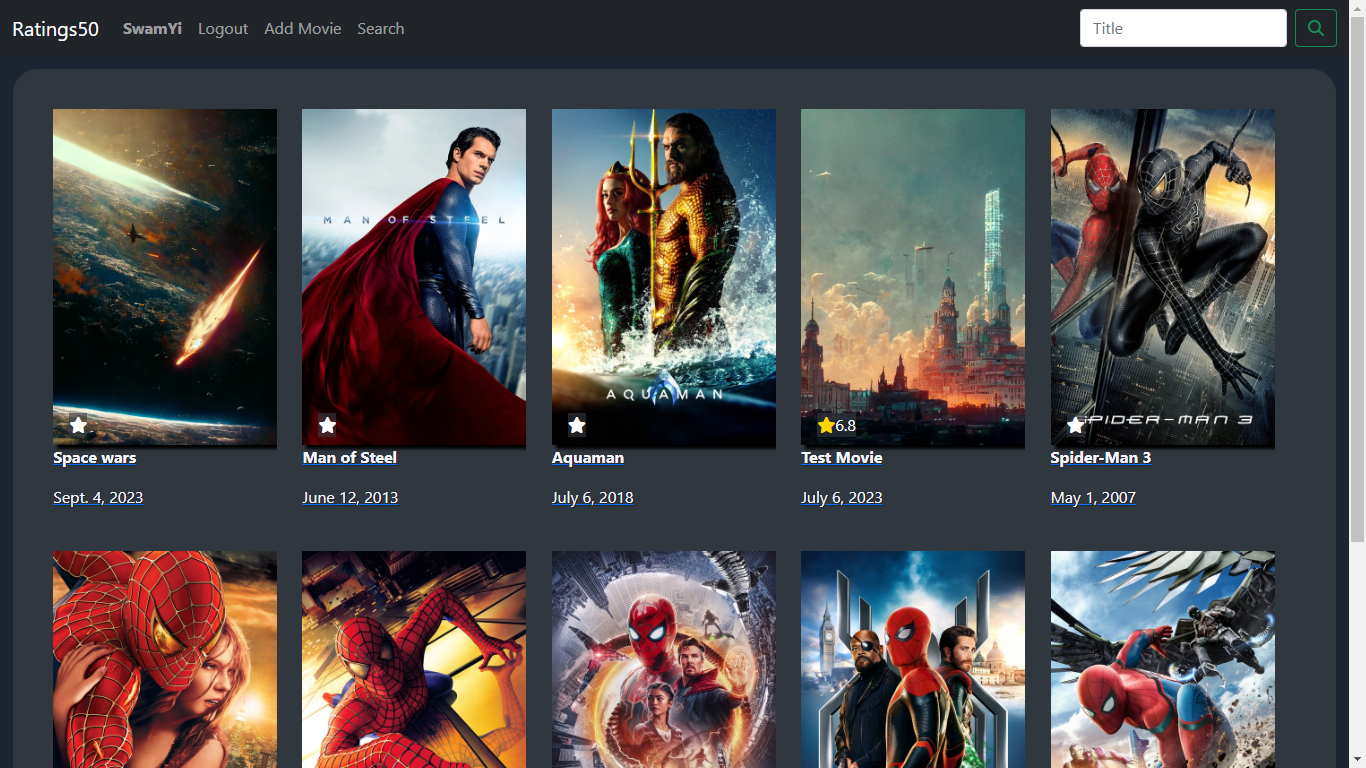 Movie Ratings website picture